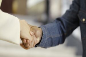 hand geven – klein